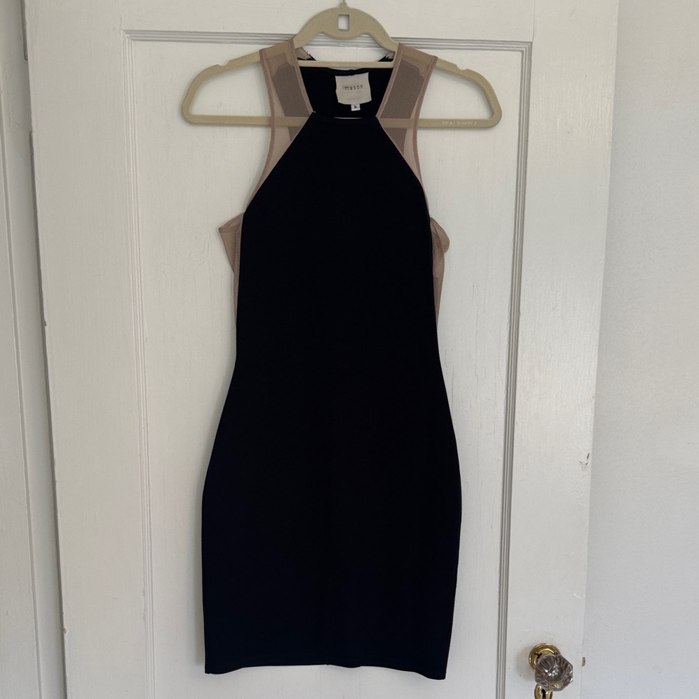 Mason - Black and Tan Mini Dress - Size S